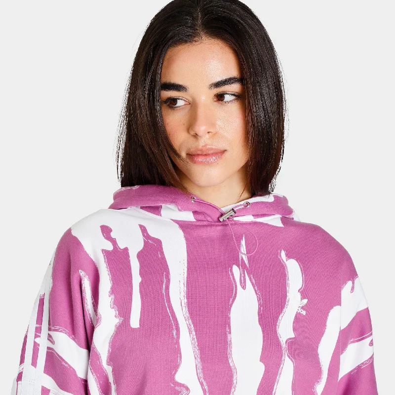 adidas Women's Pullover Hoodie Semi Pulse Lilac / White