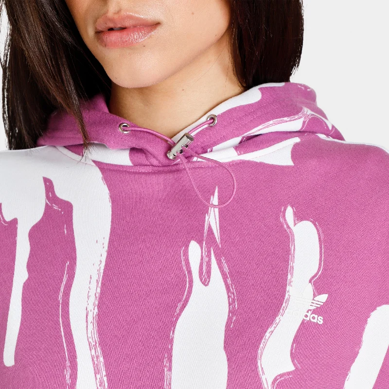 adidas Women's Pullover Hoodie Semi Pulse Lilac / White