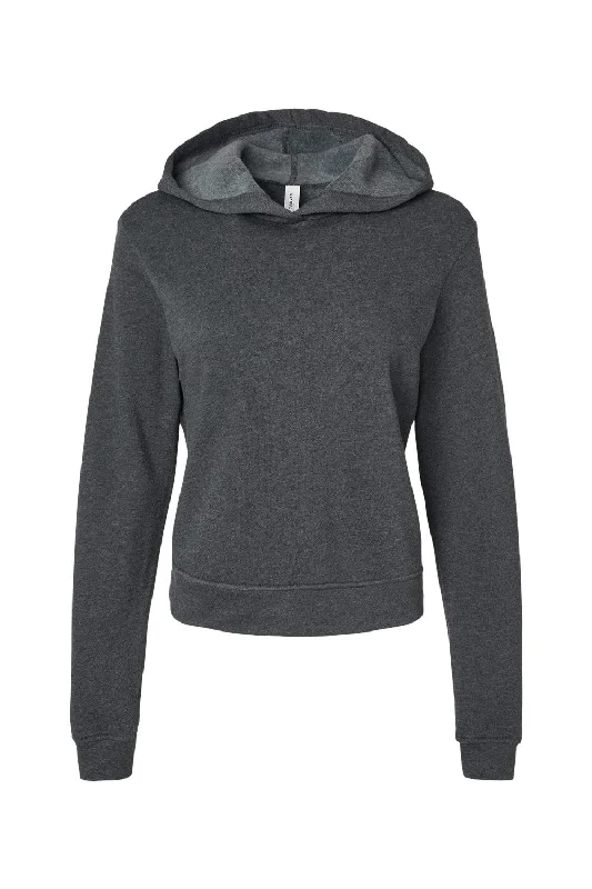 Bella + Canvas Womens Classic Hooded Sweatshirt Hoodie - Heather Dark Grey - NEW