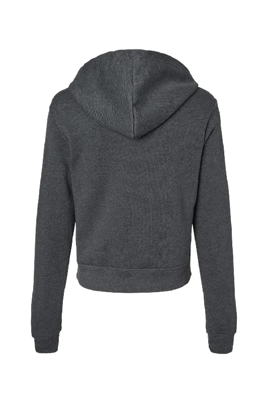 Bella + Canvas Womens Classic Hooded Sweatshirt Hoodie - Heather Dark Grey - NEW