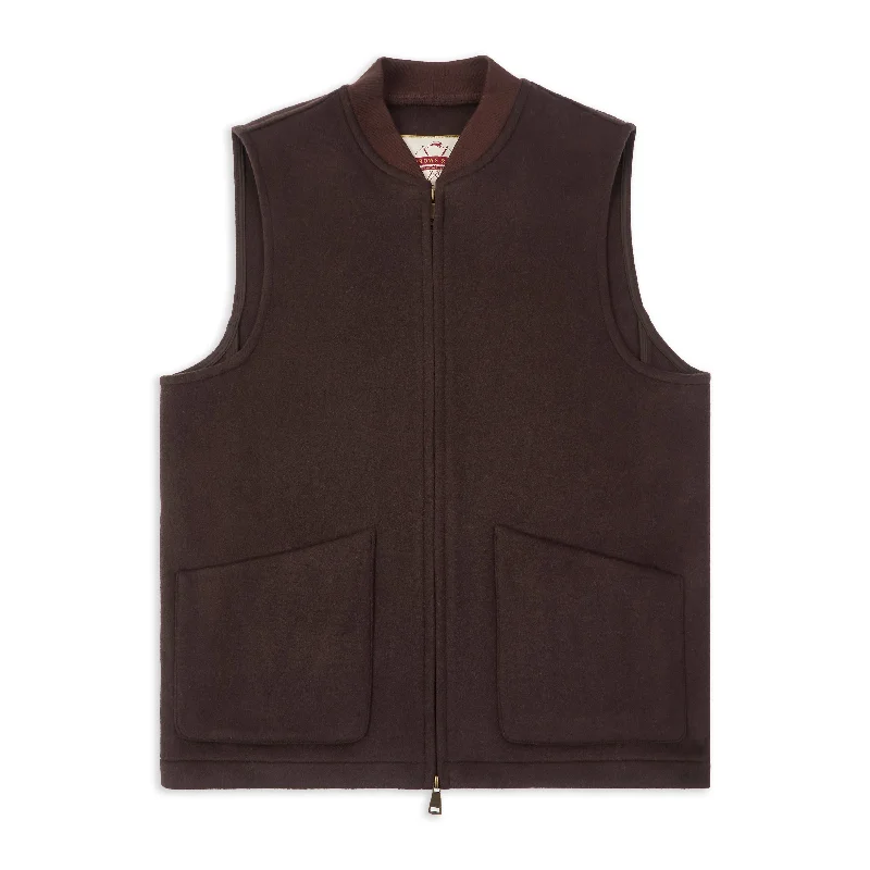 Burrows & Hare Wool Gilet - Brown