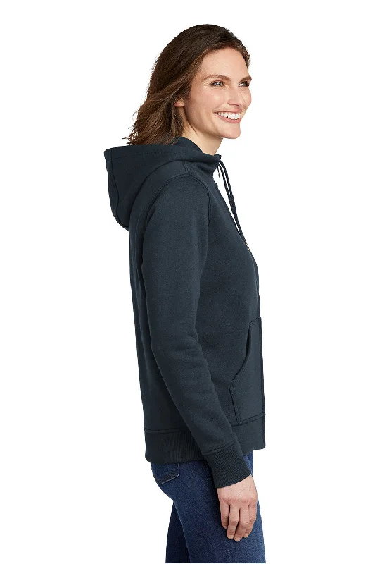 Carhartt Womens Clarksburg Full Zip Hooded Sweatshirt Hoodie - Navy Blue