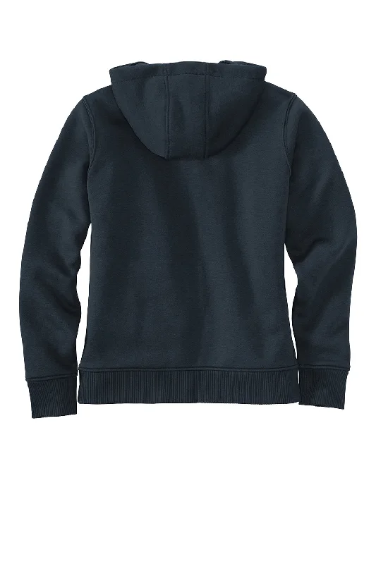 Carhartt Womens Clarksburg Full Zip Hooded Sweatshirt Hoodie - Navy Blue