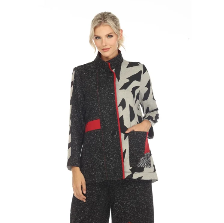 Moonlight Colorblock Animal-Print Pocket Jacket - 3773