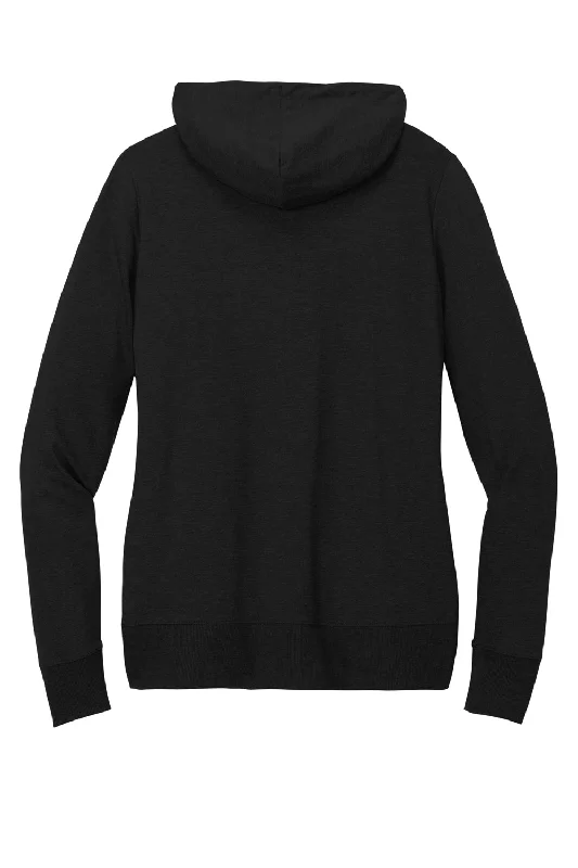 District Womens French Terry Full Zip Hooded Sweatshirt Hoodie - Black