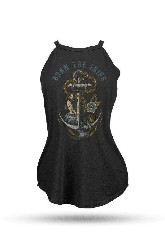 Women's Halter Tank Top - Burn the Ships