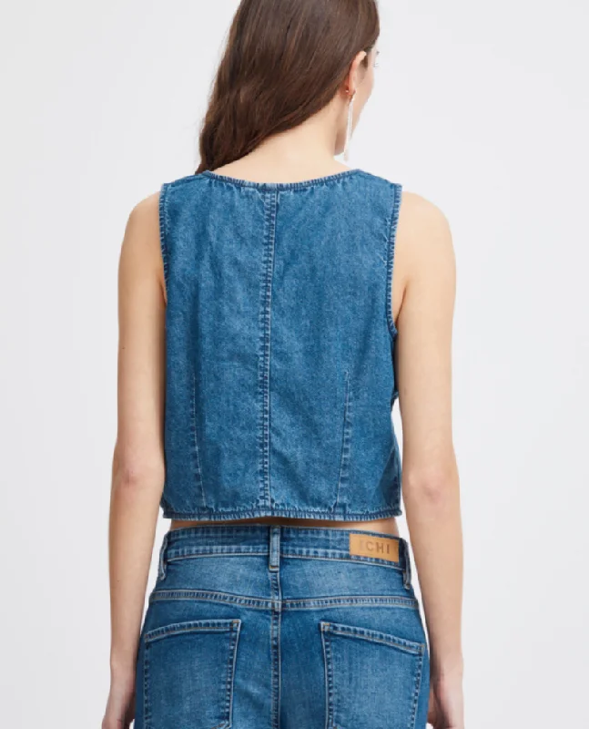 Ichi Dallas Denim Waistcoat