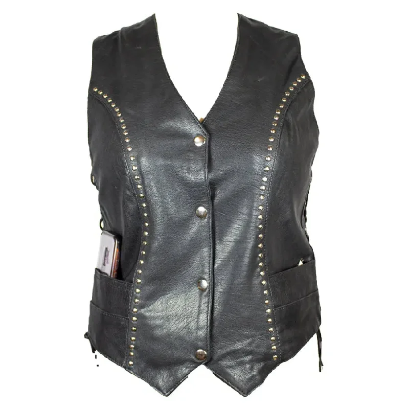 Open Road Women's Stud Accent Leather Gunslinger Vest