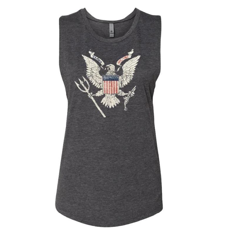 Ladies Muscle Tank with Trident Presidential Eagle