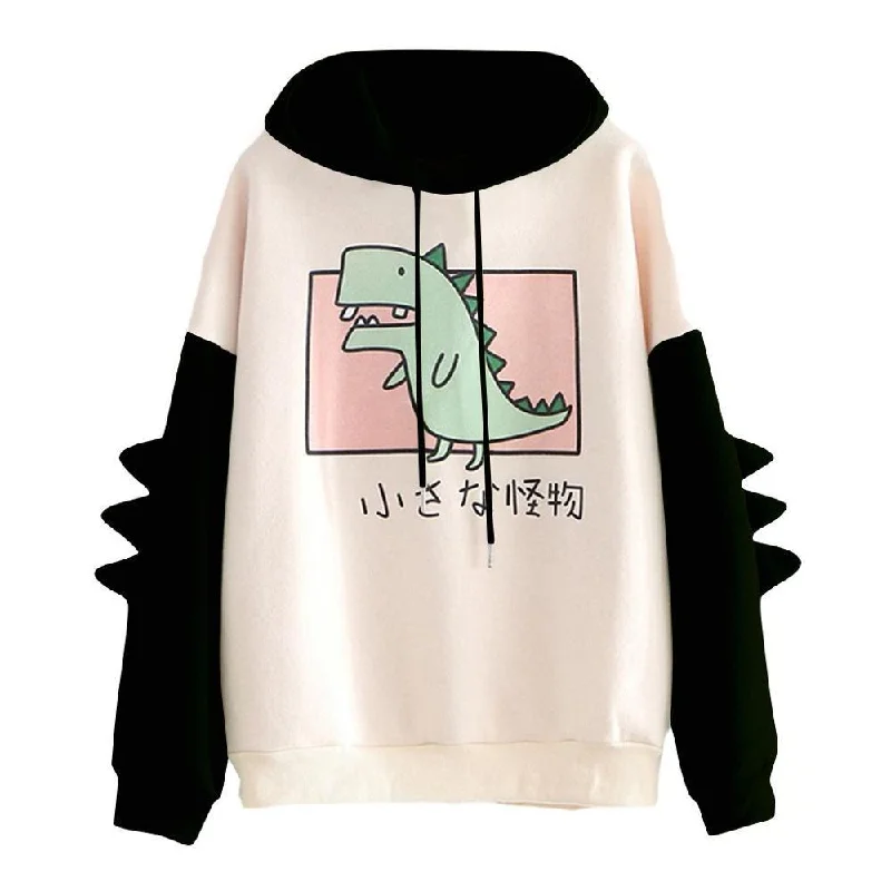 Little Monster Japanese Kawaii Cartoon Dinosaur Hoodie Sweatshirt