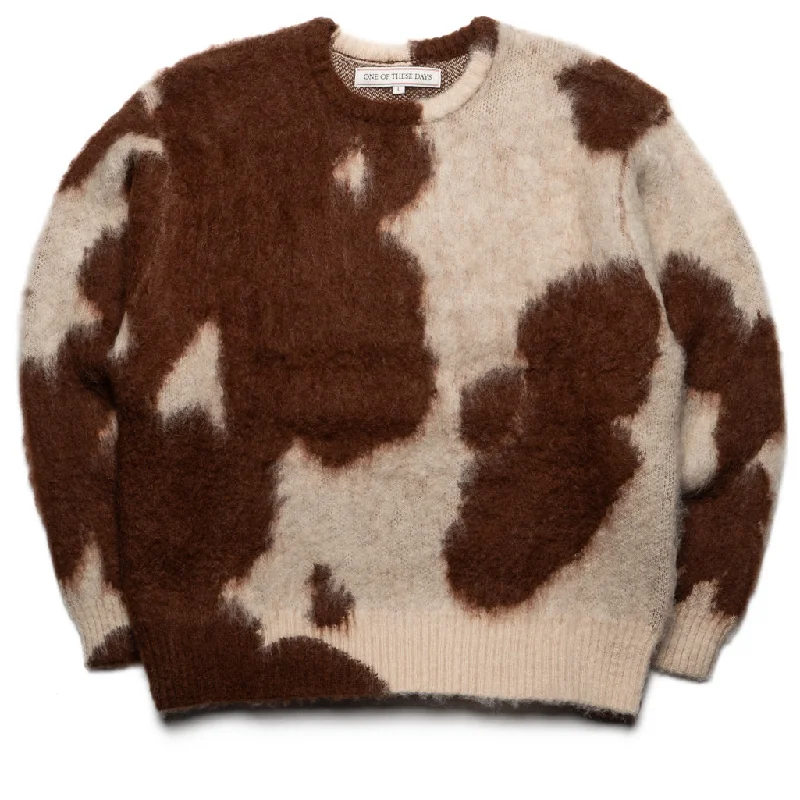 One Of These Days Horse Coat Sweater - Bone/Brown