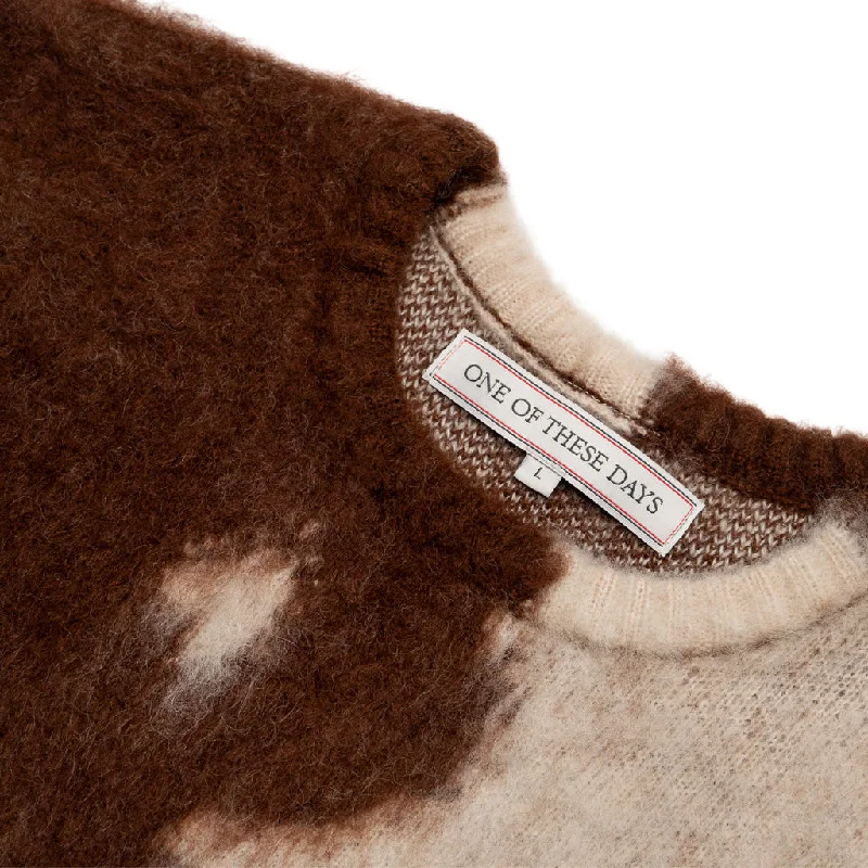 One Of These Days Horse Coat Sweater - Bone/Brown