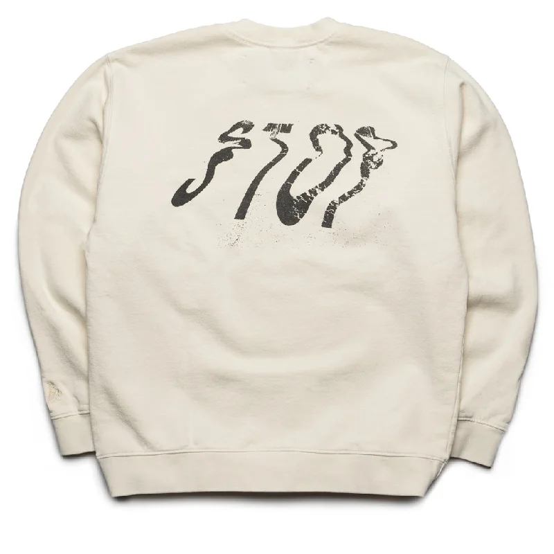 One Of These Days Stop Crewneck - Bone