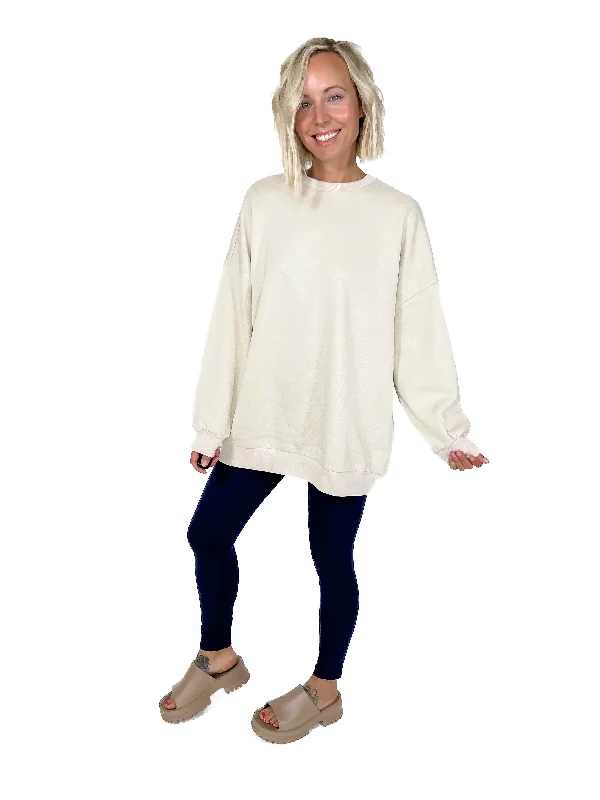 ONLY Cozy Daze Pullover- OATMEAL