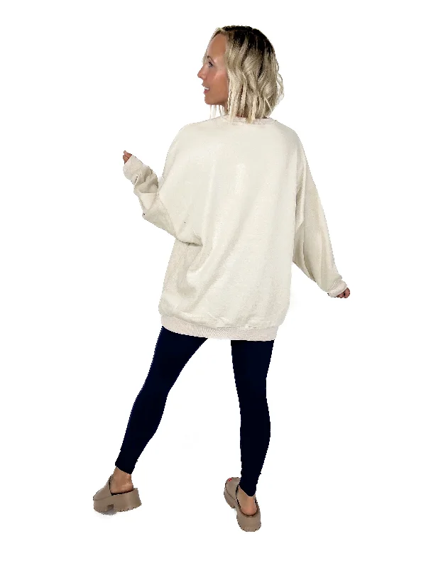 ONLY Cozy Daze Pullover- OATMEAL