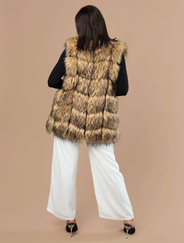 Overlap Faux Fur Gilet