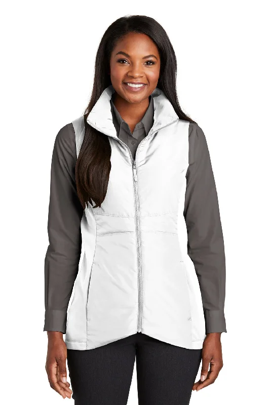 Port Authority Womens Collective Wind & Water Resistant Full Zip Vest - White