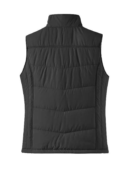 Port Authority Womens Wind & Water Resistant Full Zip Puffy Vest - Black