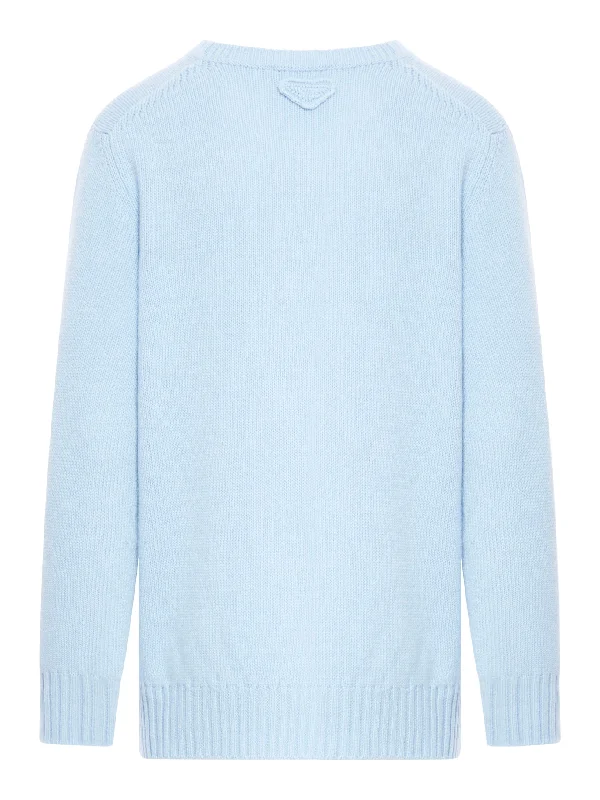 Crew-neck sweater in cashmere wool