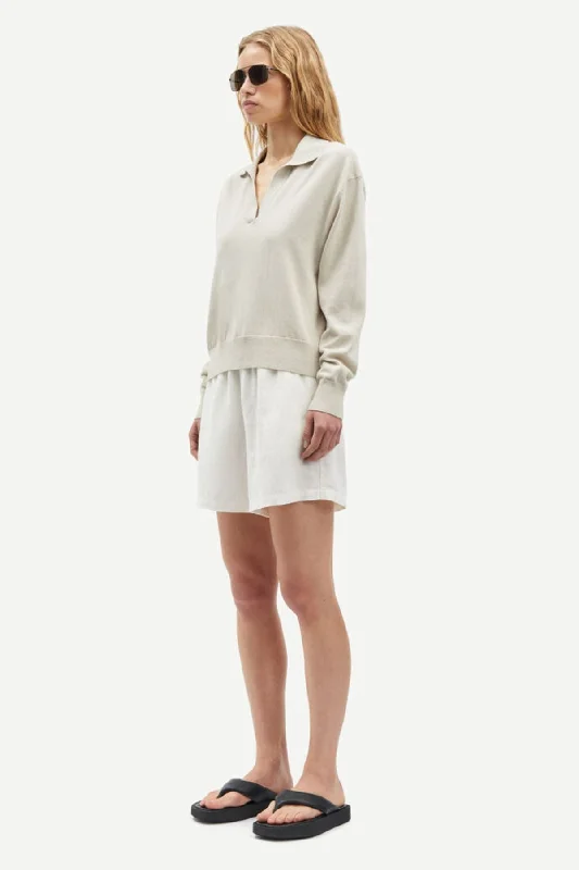 Samsøe Samsøe Sawada Polo Knit Jumper - Moonstruck