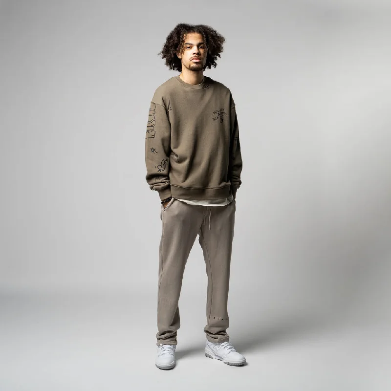 Stampd Graffiti Crewneck - Olive