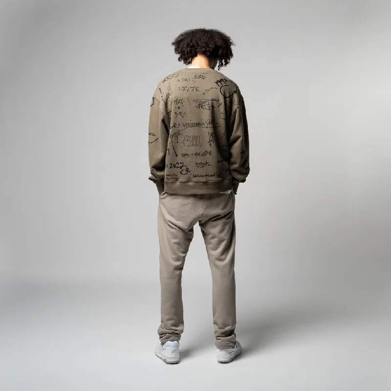 Stampd Graffiti Crewneck - Olive