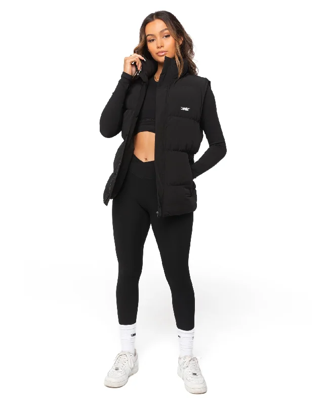 Unisex Puffer Vest - Black