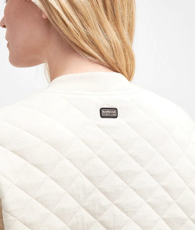 Alicia Quilted Bomber Jacket - Cream