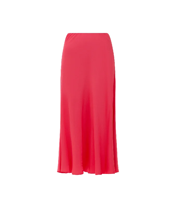 Ennis Eco Satin Midaxi Slip Skirt - Pink