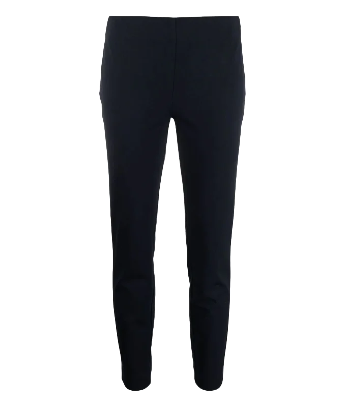 Side-Zip Slim-Fit Trousers - Navy