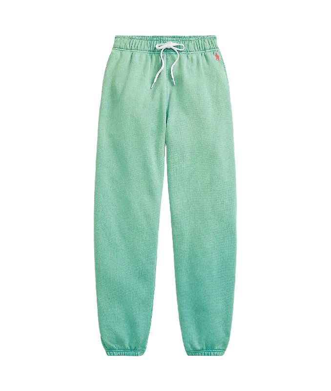 Lightweight Fleece Athletic Sweatpants - Green