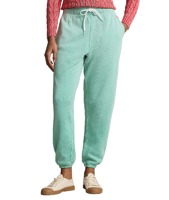 Lightweight Fleece Athletic Sweatpants - Green