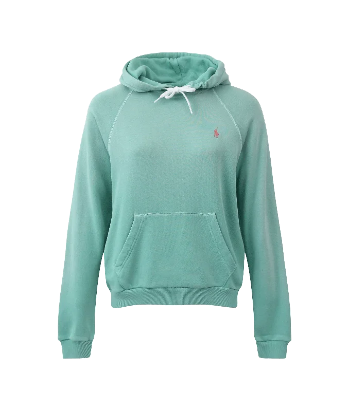 Shrunken Fit Fleece Hoodie - Green