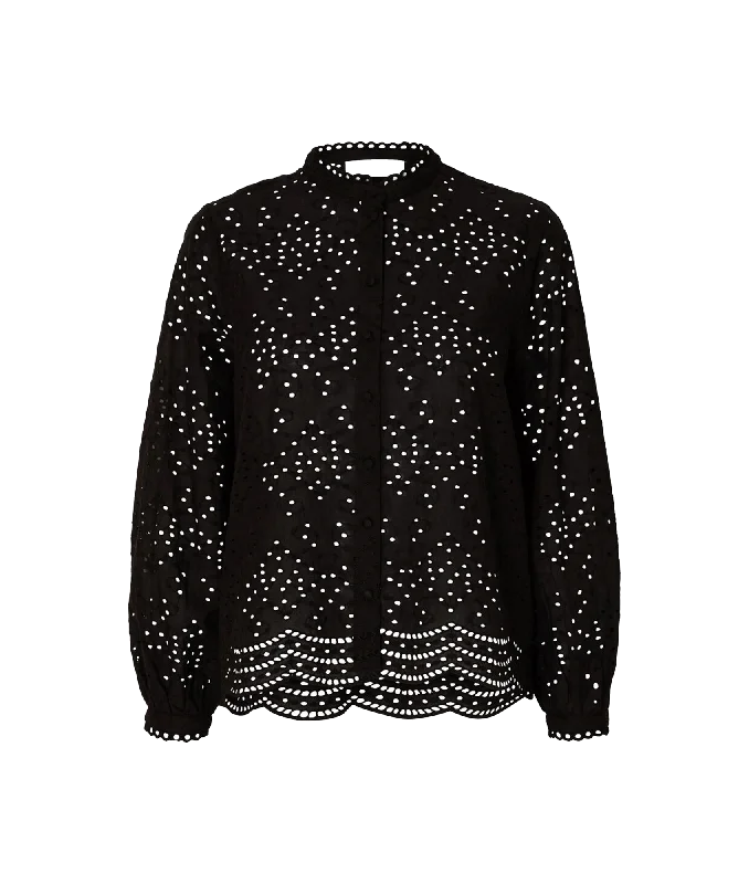 Broderie Anglaise Shirt - Black