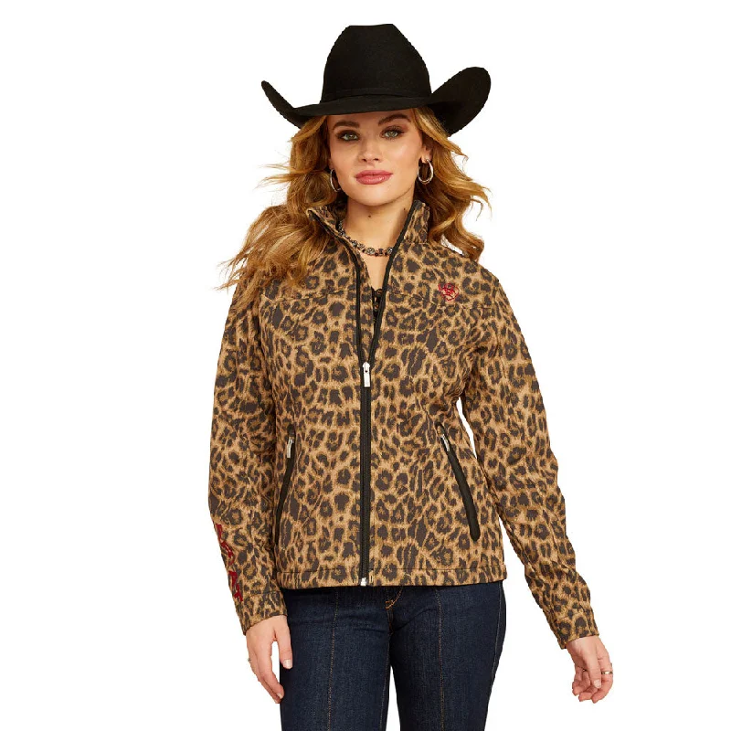 10053013 Ariat Women's New Team Softshell Jacket - Lila Leopard