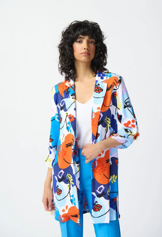 Multi-colour Longline Blazer