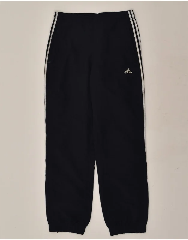 ADIDAS Womens Tracksuit Trousers Joggers UK 8 Small Navy Blue Polyester