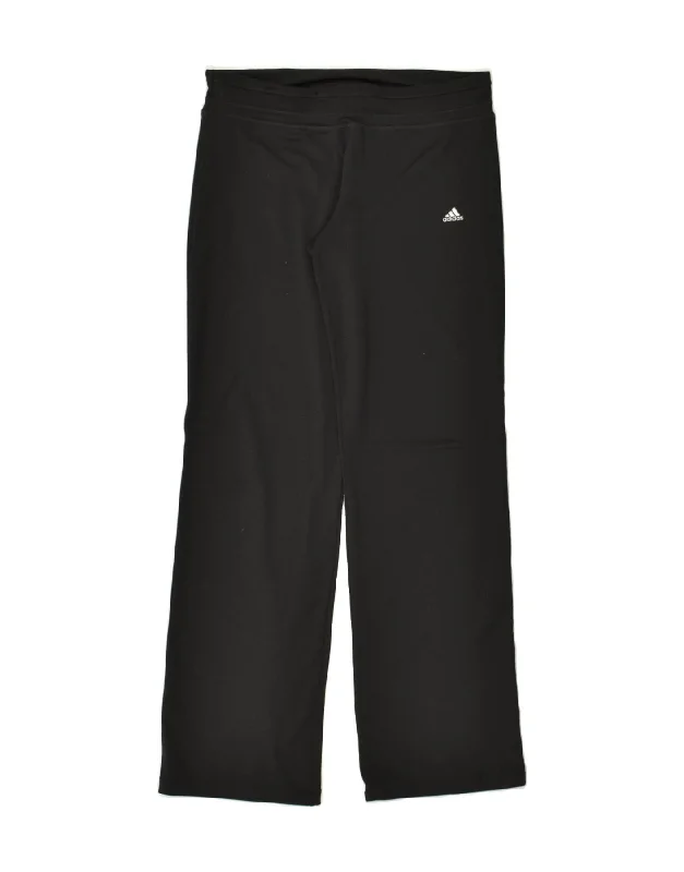 ADIDAS Womens Tracksuit Trousers Uk 12/14 Medium Black Polyester