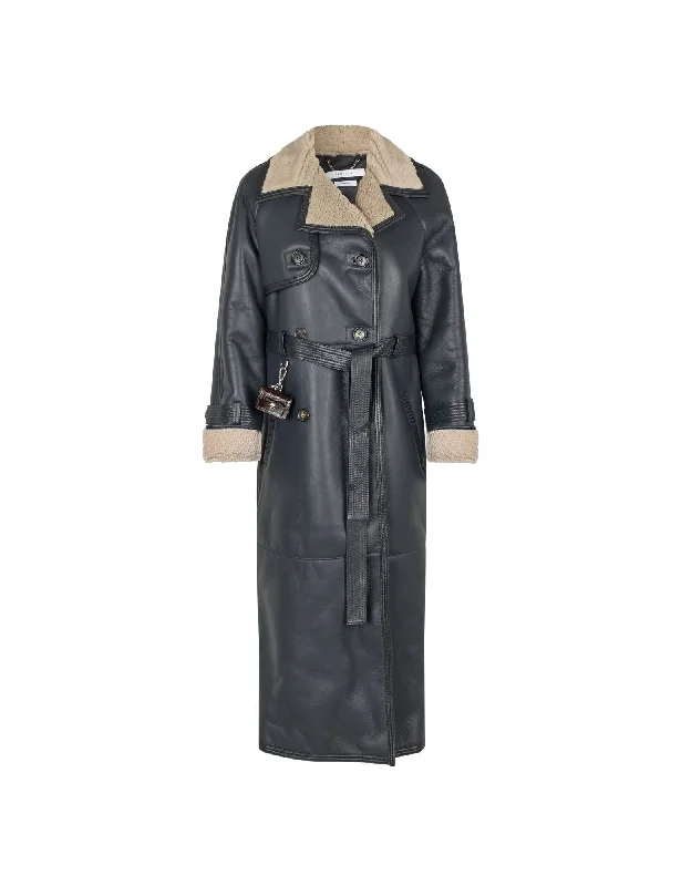 Alexa Trenchcoat — Navy / Beige