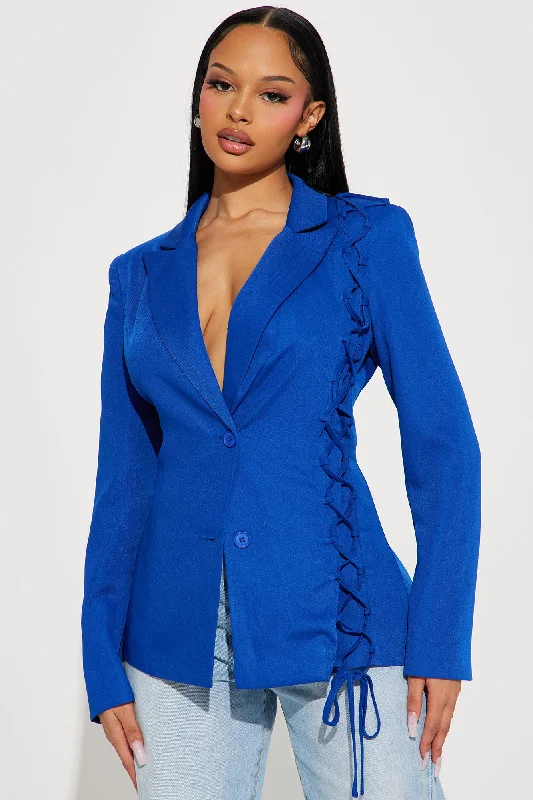 All Laced Up Blazer - Royal