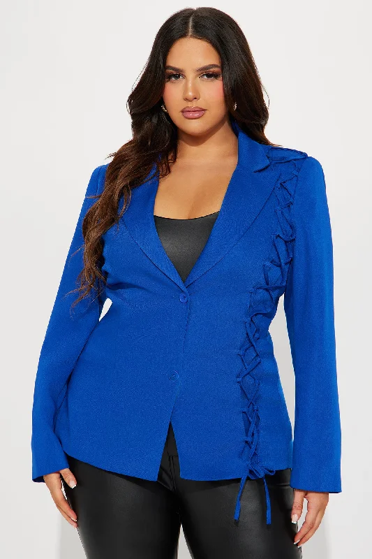 All Laced Up Blazer - Royal