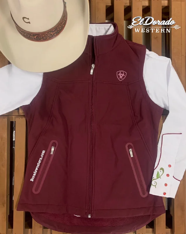 Ariat Women's New Team Soft-shell Vest - Windsor Wine