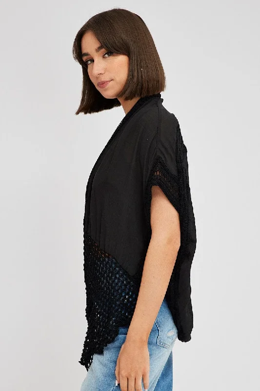 Black Kimono Short Sleeve