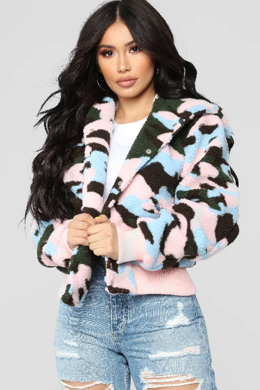 Camo Crush Plush Jacket - Camo