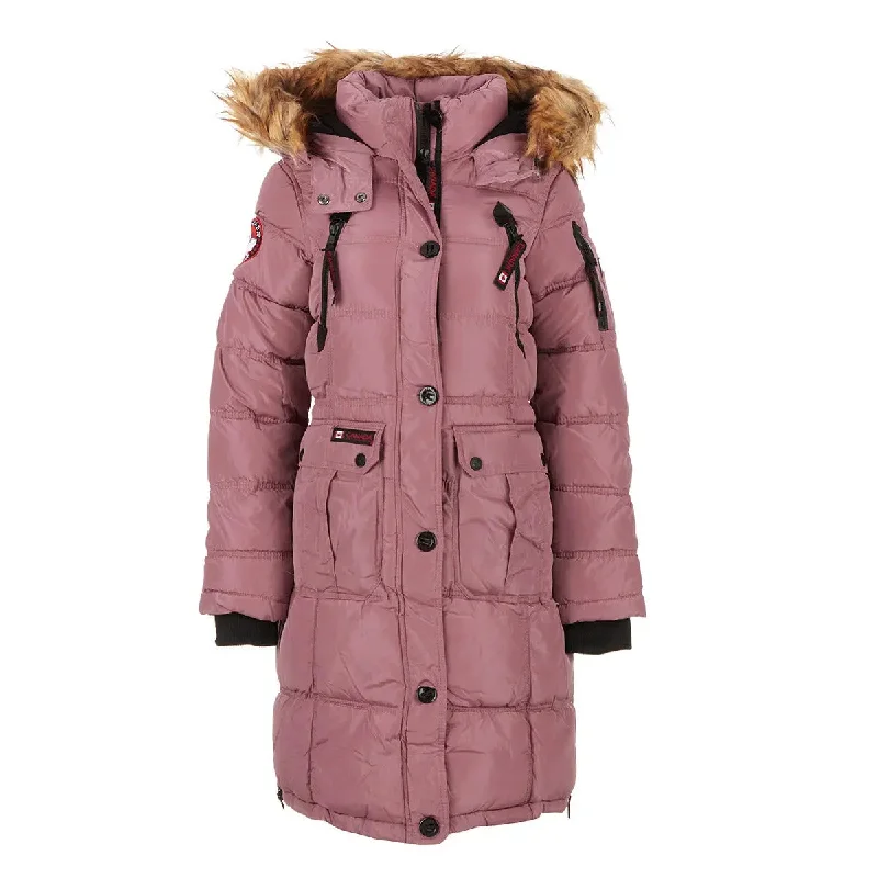 Canada Weather Gear Women's Long Puffer with Faux Fur and Sherpa Lined Hood