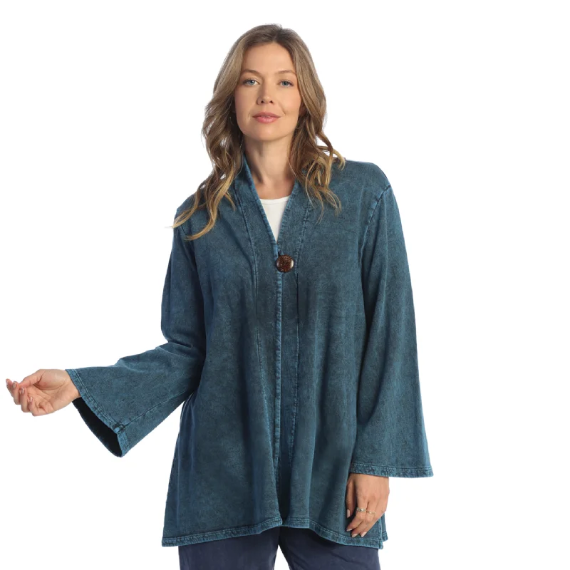 Jess & Jane Mineral Washed Fleece Cardigan - M114 - Limited Sizes!