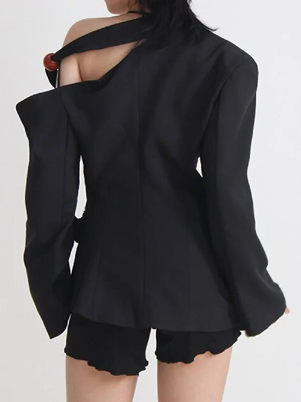 DEIDE Asymmetric Blazer in Blazk (Copy)