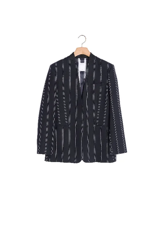 Veste de blazer rayée assortie