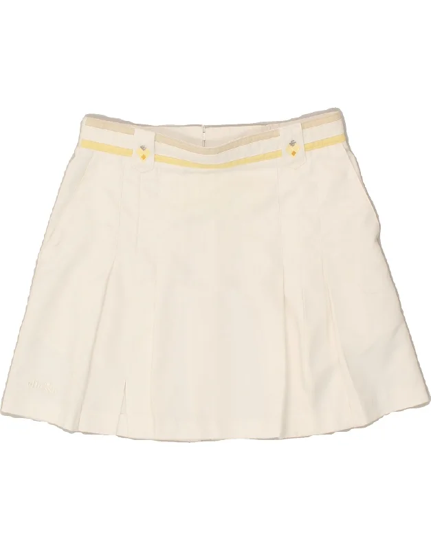 ELLESSE Womens Tennis Skirt UK 6 XS White Polyester