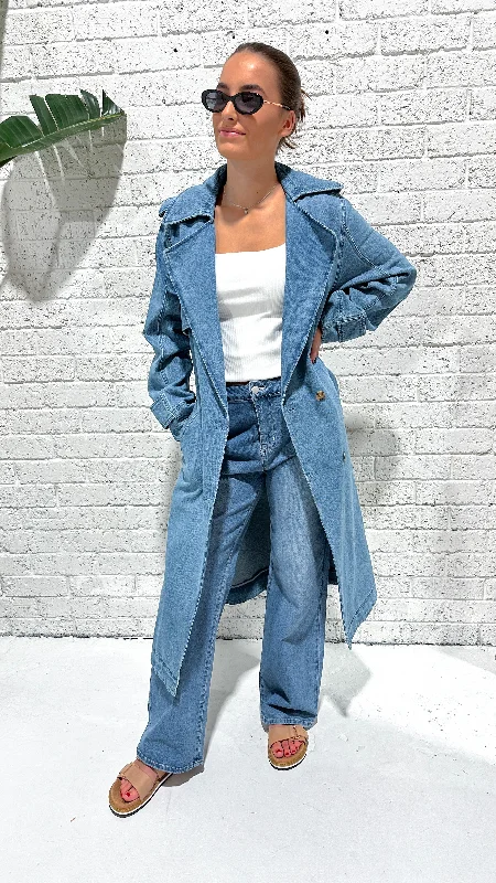 Elsie Denim Trench